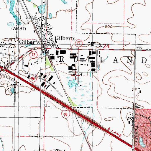 Topographic Map of Olivers Heliport, IL