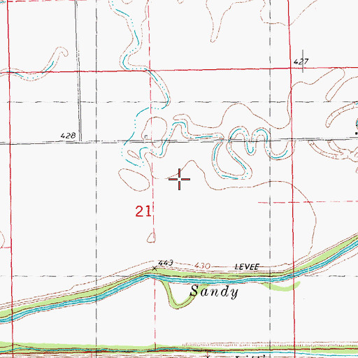Topographic Map of Frost Airport (historical), IL