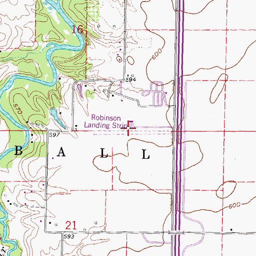 Topographic Map of Robinson RLA Airport (historical), IL