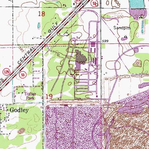Topographic Map of Braidwood National Park Service Heliport, IL