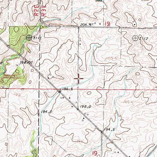 Topographic Map of Skinner Airport (historical), IL