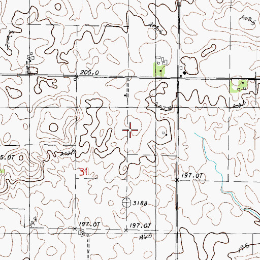 Topographic Map of Rees Field (historical), IL
