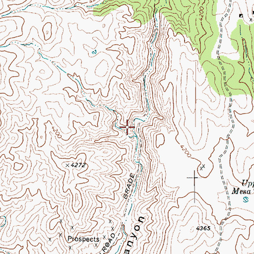 Topographic Map of Blue Bell (historical), AZ