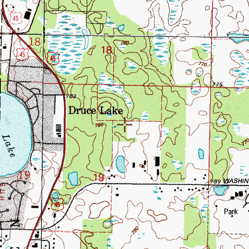 Topographic Map of O John Clark RLA Airport (historical), IL