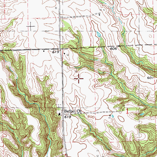 Topographic Map of Curry Airport, IL