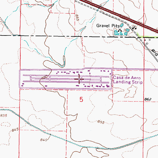 Topographic Map of Casa De Aero Park, IL