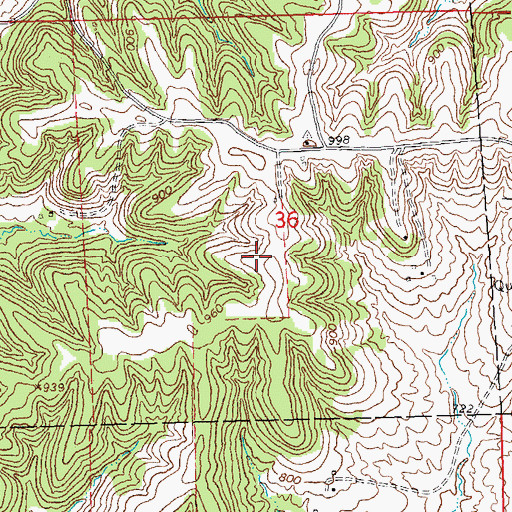 Topographic Map of Merkle Airport, IL