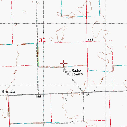 Topographic Map of Havana Regional Airport, IL