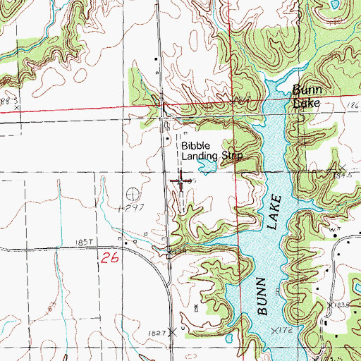 Topographic Map of Ribble Airport (historical), IL