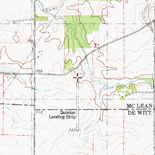 Topographic Map of WM Quinton RLA Airport (historical), IL