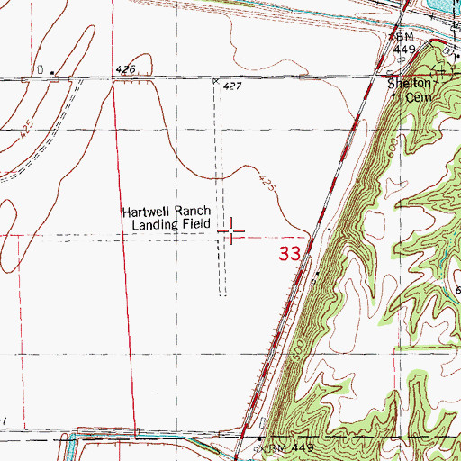 Topographic Map of Hartwell Ranch RLA Airport, IL