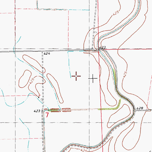 Topographic Map of Martin Airport (historical), IL