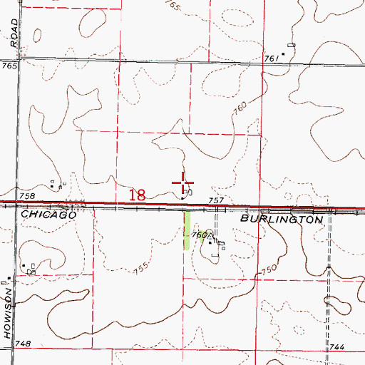 Topographic Map of Hinckley Airport, IL