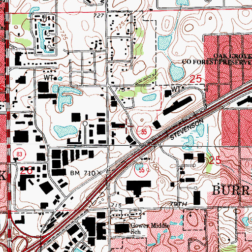 Topographic Map of Madison Avenue Venture Heliport, IL