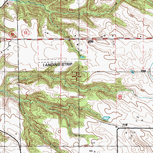 Topographic Map of Thudwhomp Airport (historical), IL