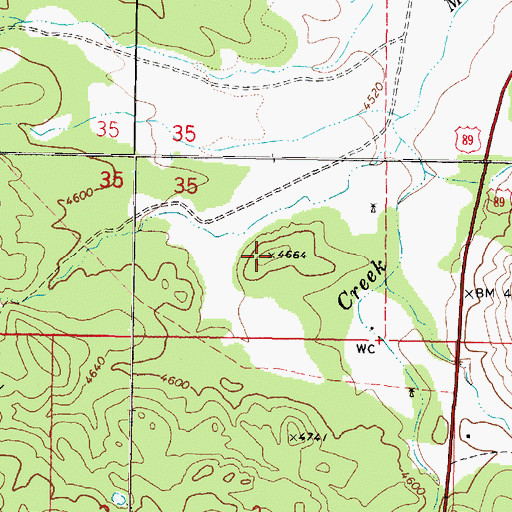 Topographic Map of Genung Mountain, AZ
