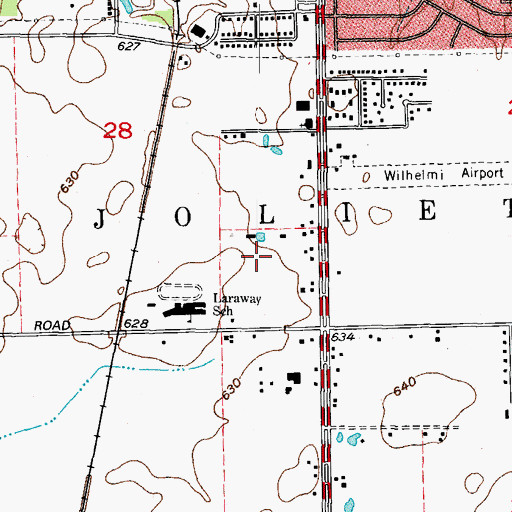 Topographic Map of Wilhelmi Field (historical), IL