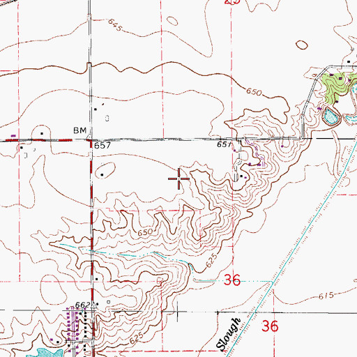 Topographic Map of Benoit Airport, IL