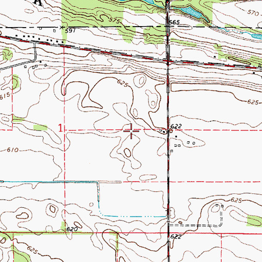 Topographic Map of Hawker Airport, IL