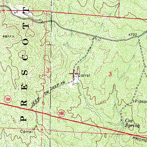 Topographic Map of Hecla, AZ