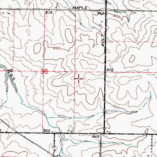 Topographic Map of Harold Bunger Airport (historical), IL