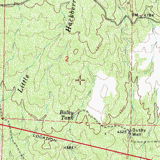 Topographic Map of Heola Mine, AZ