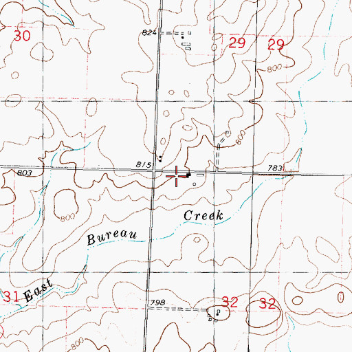 Topographic Map of Ivan E Bauer Heliport, IL