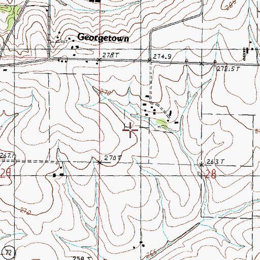 Topographic Map of Swan Valley Farm Airport, IL