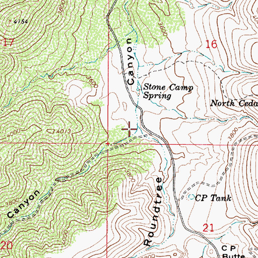 Topographic Map of Holmes Creek, AZ