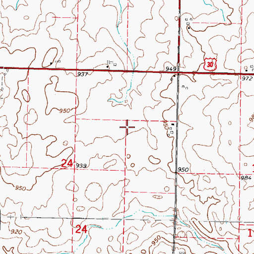 Topographic Map of Winterton Airport (historical), IL