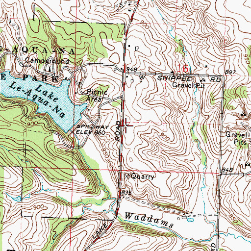 Topographic Map of Red Shed Field, IL