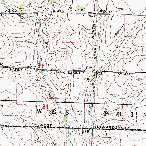Topographic Map of Kramer Airport, IL