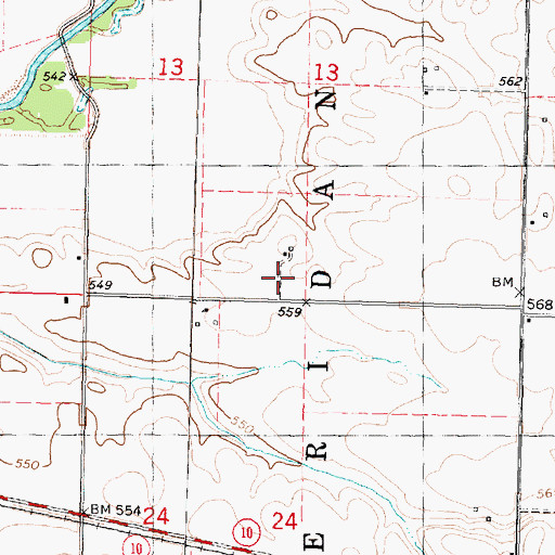Topographic Map of Martin Airport, IL