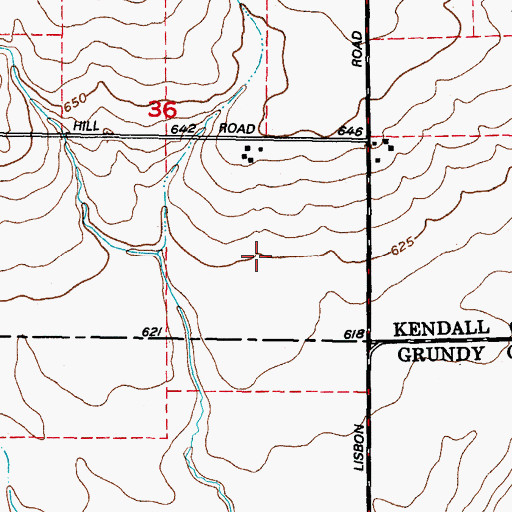 Topographic Map of Peterson Farms Airport (historical), IL