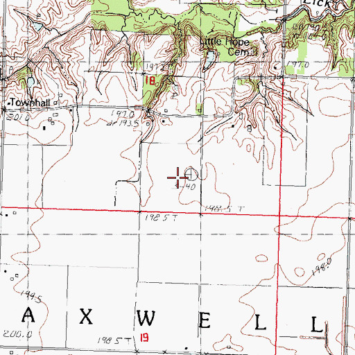 Topographic Map of Nergenah Airport (historical), IL