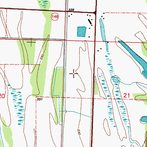 Topographic Map of East Cape Girardeau Airport (historical), IL