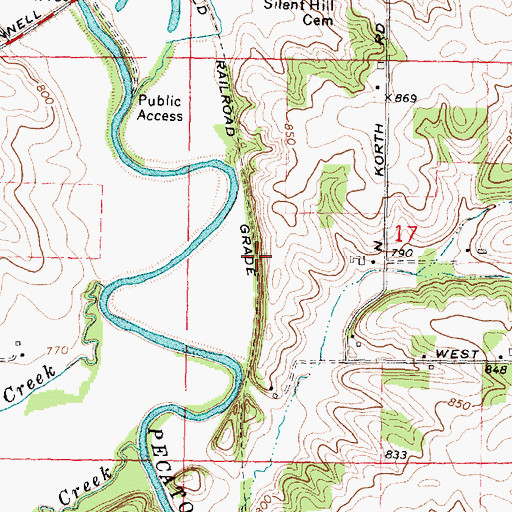 Topographic Map of Pleasure Valley Landing Area (historical), IL