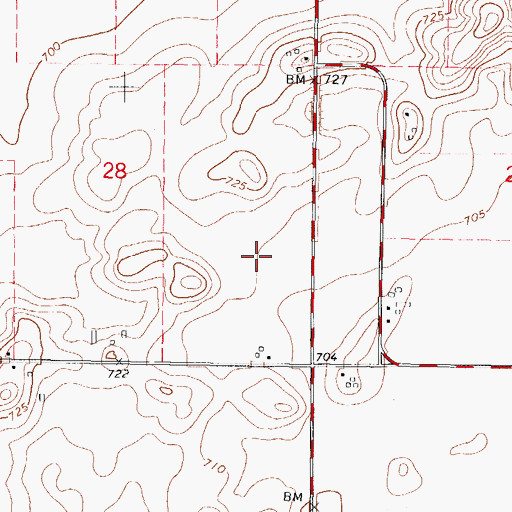 Topographic Map of Oink Acres Airport (historical), IL