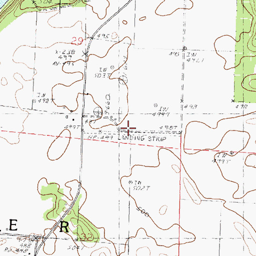 Topographic Map of Shissler Seed Company Incorporated Airport, IL