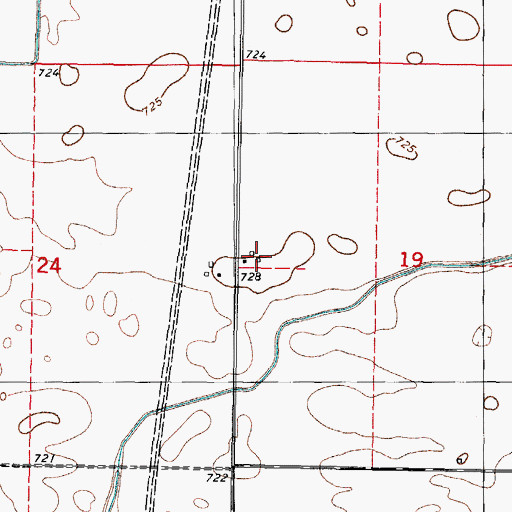 Topographic Map of Van Gorder Airport, IL