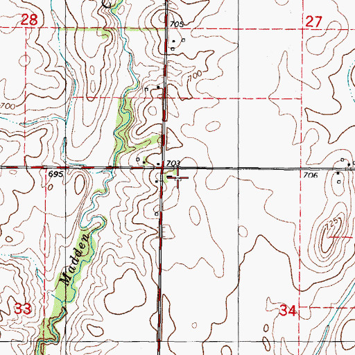 Topographic Map of Clapper Airport (historical), IL