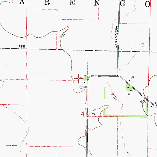 Topographic Map of Walpole Airport, IL