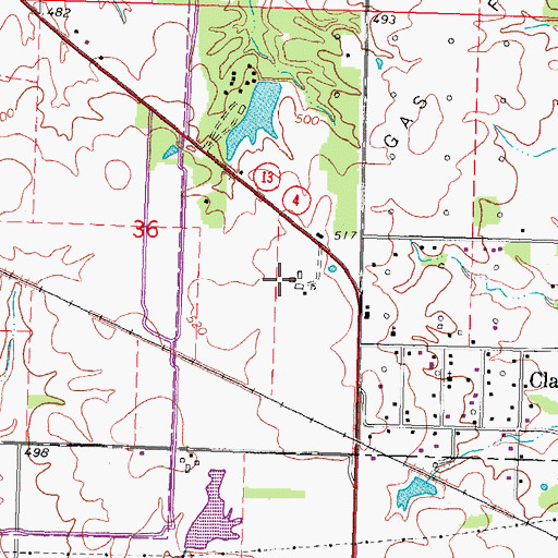Topographic Map of Herschel Hunter Airport, IL