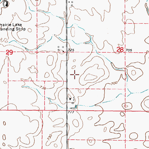 Topographic Map of Longview Airport (historical), IL