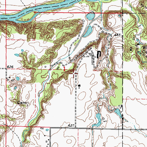 Topographic Map of Jim Wehrli Memorial Airport (historical), IL