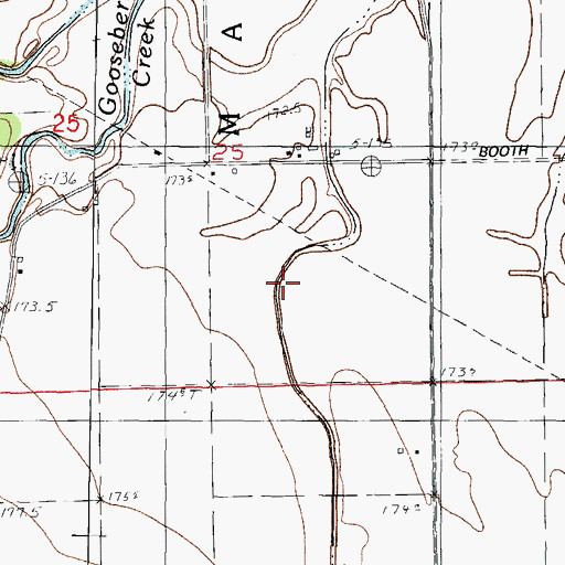 Topographic Map of J B Fillman Airport (historical), IL