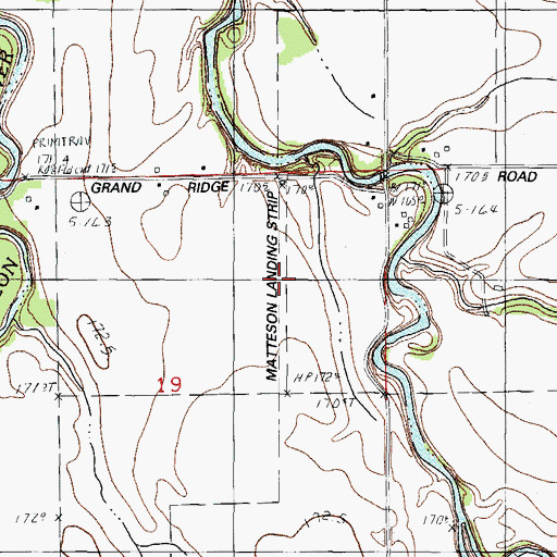 Topographic Map of Matteson RLA Airport (historical), IL