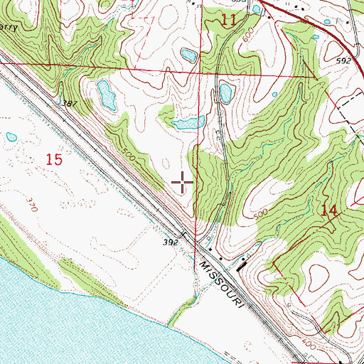 Topographic Map of Menard Correctional Center Heliport, IL
