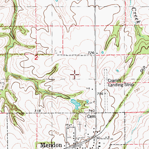 Topographic Map of Cramm Landing Area (historical), IL