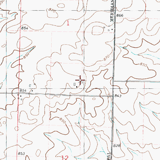 Topographic Map of Otterbach Farm Airport, IL